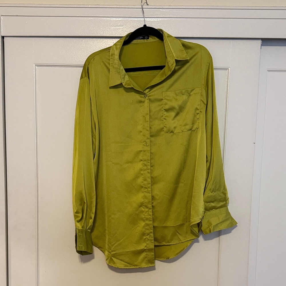 Nasty Gal Vibrant Satin Shirt